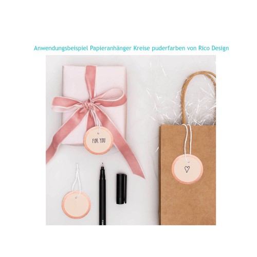 Anwendungsbeispiel Papieranhänger Kreise von Rico Design
