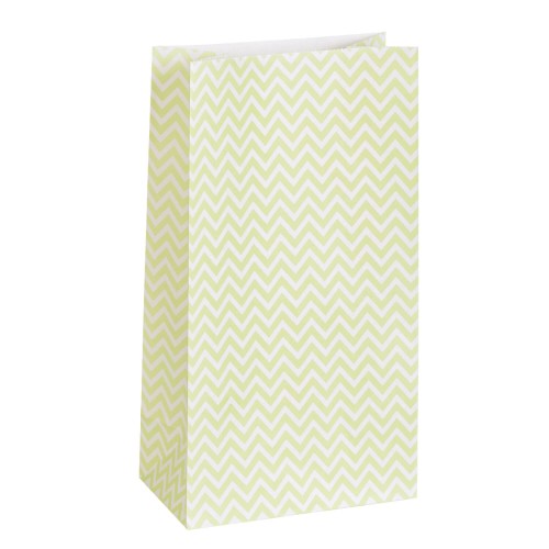 Papiertüten Chevron-Muster grün weiß