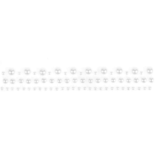 Musterabbildung von Perlentape linear Offwhitet 1,9 x 50 cm