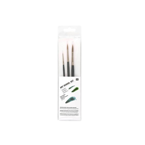 Pinselset Aquarellmalerei 3-teilig von Rico Design