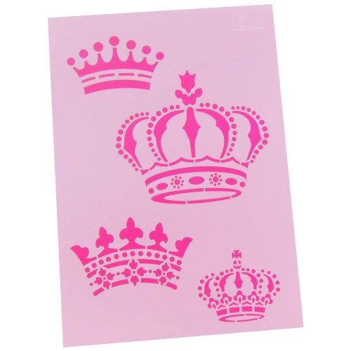 Stencil A4 mit Kronen