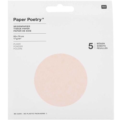 Paper Poetry Seidenpapier puder 5 Bögen