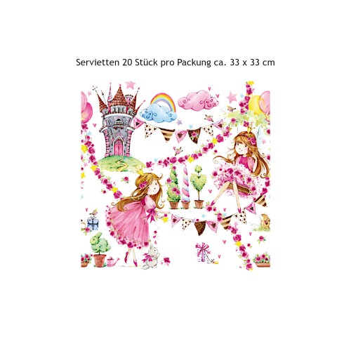 Serviette Fairy Tale Princess 20 Stück