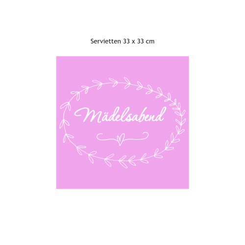 Servietten Mädelsabend 33 x 33 cm