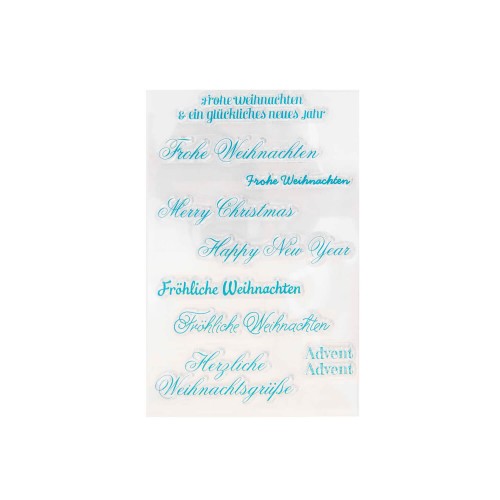 Stempelset weihnachtliche Schriften von Rico Design