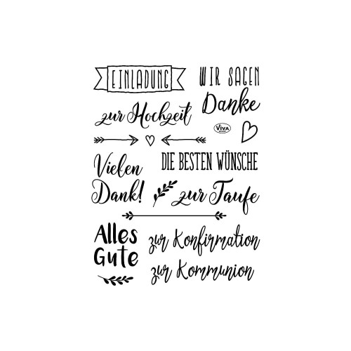 Clearstamps Die besten Wünsche von Viva Decor