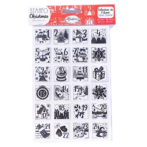 Adventskalenderzahlen Stempel