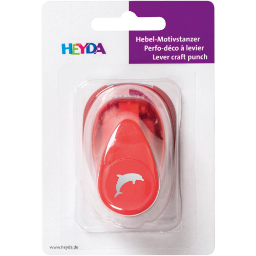 Motivstanzer Delfin klein in Verpackung Marke HEYDA