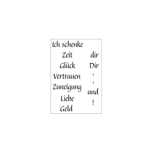 Clearstamps Ich schenke von efco