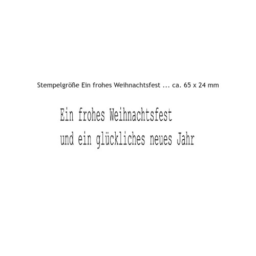Stempel Ein frohes Weihnachtsfest Größe von ca. 65 x 24 mm