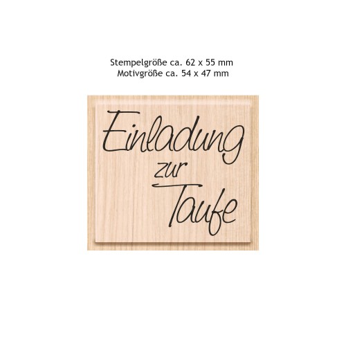 Stempel Einladung zur Taufe 62 x 55 mm