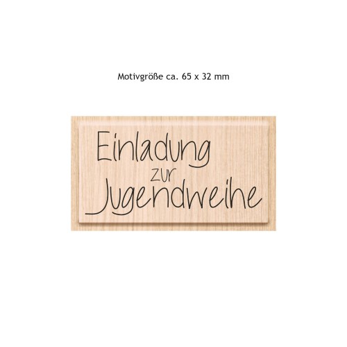 Stempel Einladung zur Jugendweihe Motiv 65x32mm