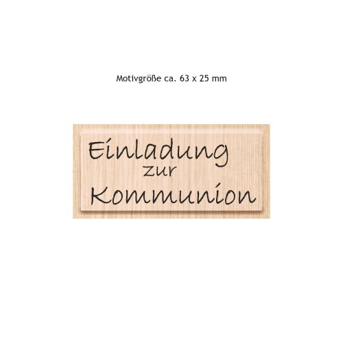 Motivgröße Stempel Einladung Kommunion 63 x 25 mm