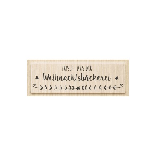 Stempel "Frisch aus der Weihnachtsbäckerei"