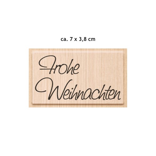 Stempel Frohe Weihnachten 7 x 3,8 cm