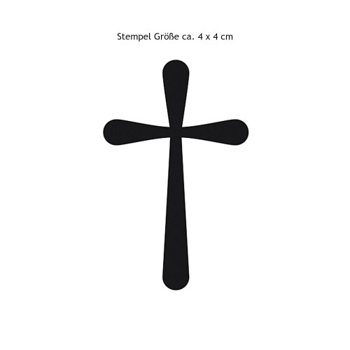 Stempel Kreuz ca. 4 x 4 cm