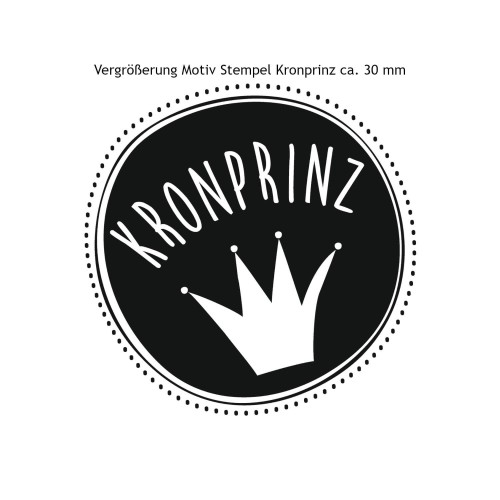 Vergrößerung Motiv Stempel Kronprinz 32mm