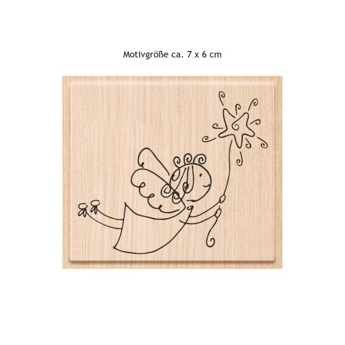 Weihnachtsstempel Frohe Botschaft 7 x 6 cm