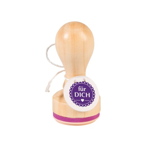Stempel für DICH Holzstempel rund