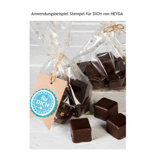 Beispielanwendung Holzstempel für DICH von HEYDA