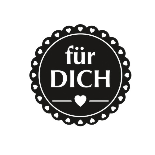 Detailansicht Motiv Holzstempel für DICH