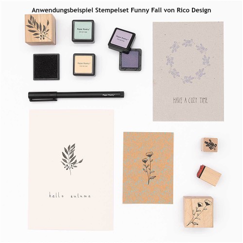 Anwendungsbeispiele Stempelset Funny Fall von Rico Design