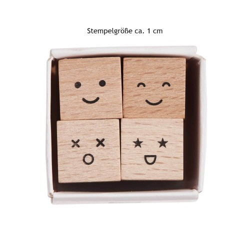 Mini-Stempelset Smile 4 Holzstempel