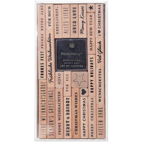 Paper Poetry Stempelset Merry Christmas mixed type