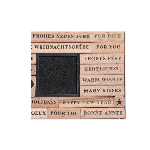 Detailansicht mit Stempelkissen Stempelset Merry Christmas serif