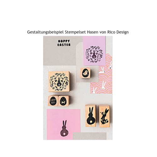 Gestaltungsbeispiel mit Stempelset Ostern von Rico Design