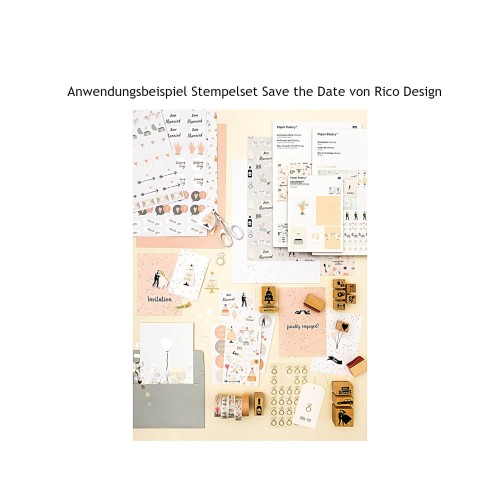 Anwendungsbeispiel Stempelset Save the Date von Rico Design