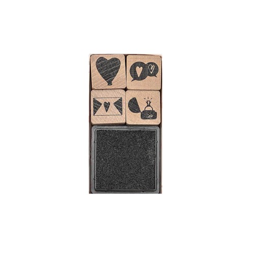 Holzstempel Save the Date mit Stempelkissen Detailansicht