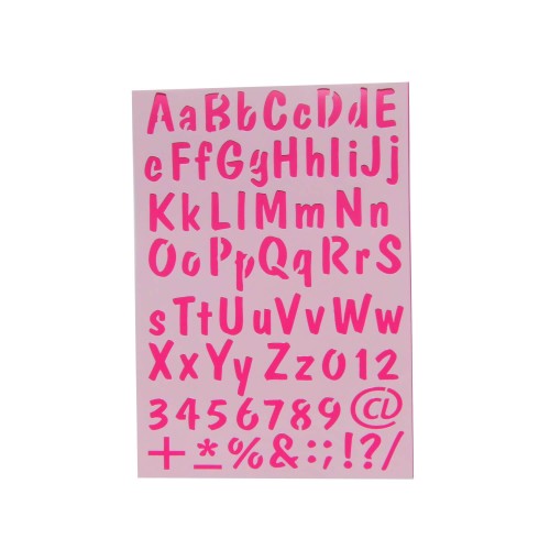 Schablone Buchstaben