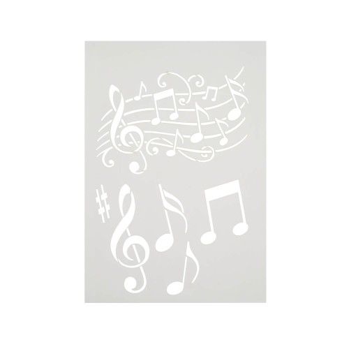 Schablone Musiknoten