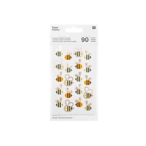 Paper Poetry Sticker Bienen und Blüten