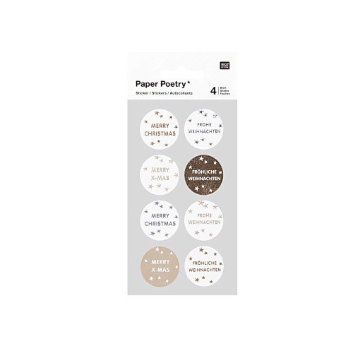 Paper Poetry Sticker Fröhliche Weihnachten