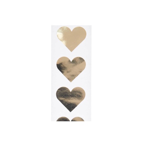 Sticker Herzen goldfarben 5 cm