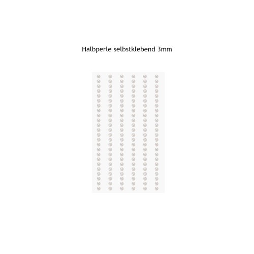 Halbperlen creme 3mm selbstklebend