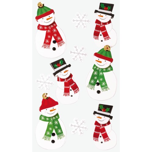 vergrößerte Detailansicht Sticker Schneemann