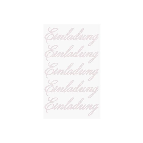 Sticker Einladung glitter weiß