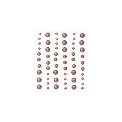 STONY-Sticker Halbperlen schokobraun 60 Stück von HobbyFun
