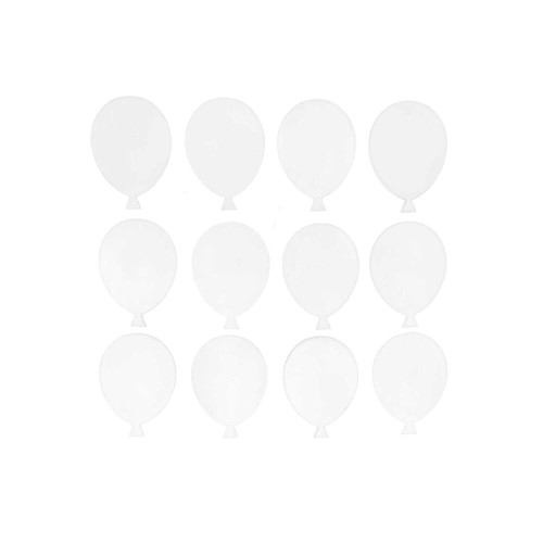 Holzluftballons weiß 12 Stück