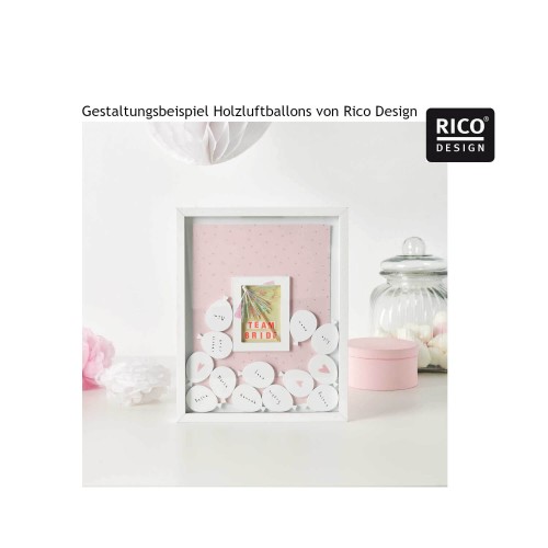 Dekobeispiel Holzluftballons von Rico Design
