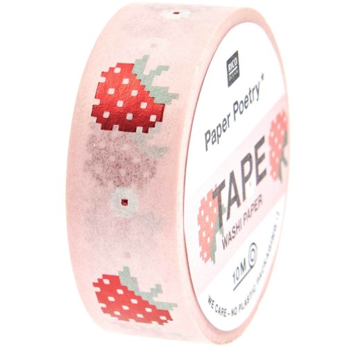 Paper Poetry Tape Futschikato Erdbeeren von Rico Design