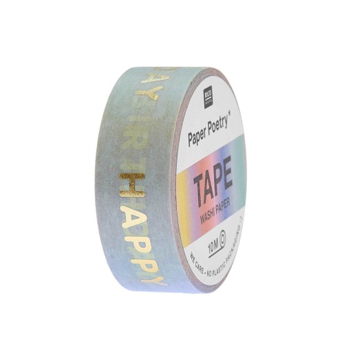 Paper Poetry Klebeband Happy Birthday Rainbow