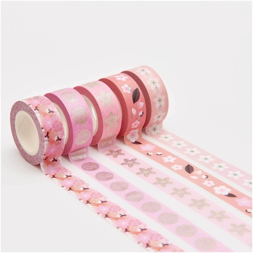 5 Rollen Klebeband Kirschblüte von Rico Design