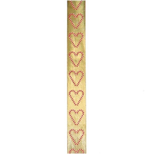 Detailansicht Tape Zuckerstangen Herzen
