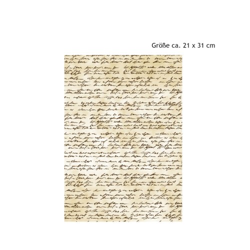 Transparentpapier Handschrift Größenangabe