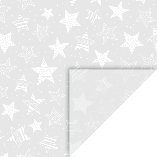 Detailansicht Transparentpapier Sterne weiß 115 g/qm
