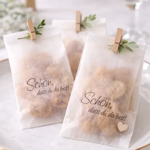 Gastgeschenk-Tütchen mit Stempel verzieren